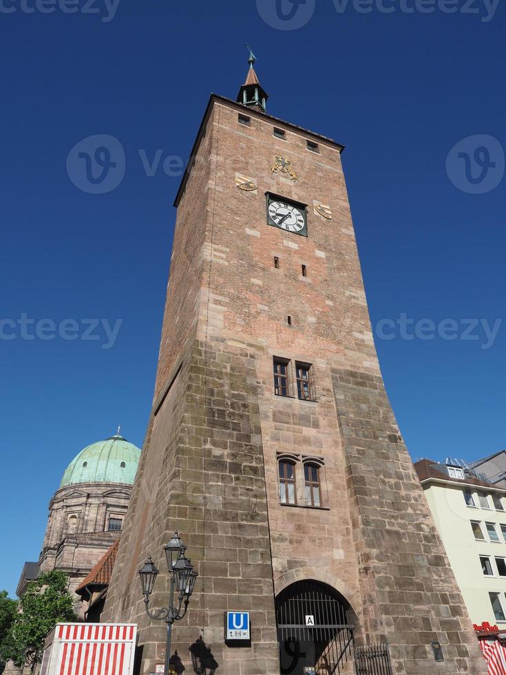 Weisser turm torre bianca a norimberga foto