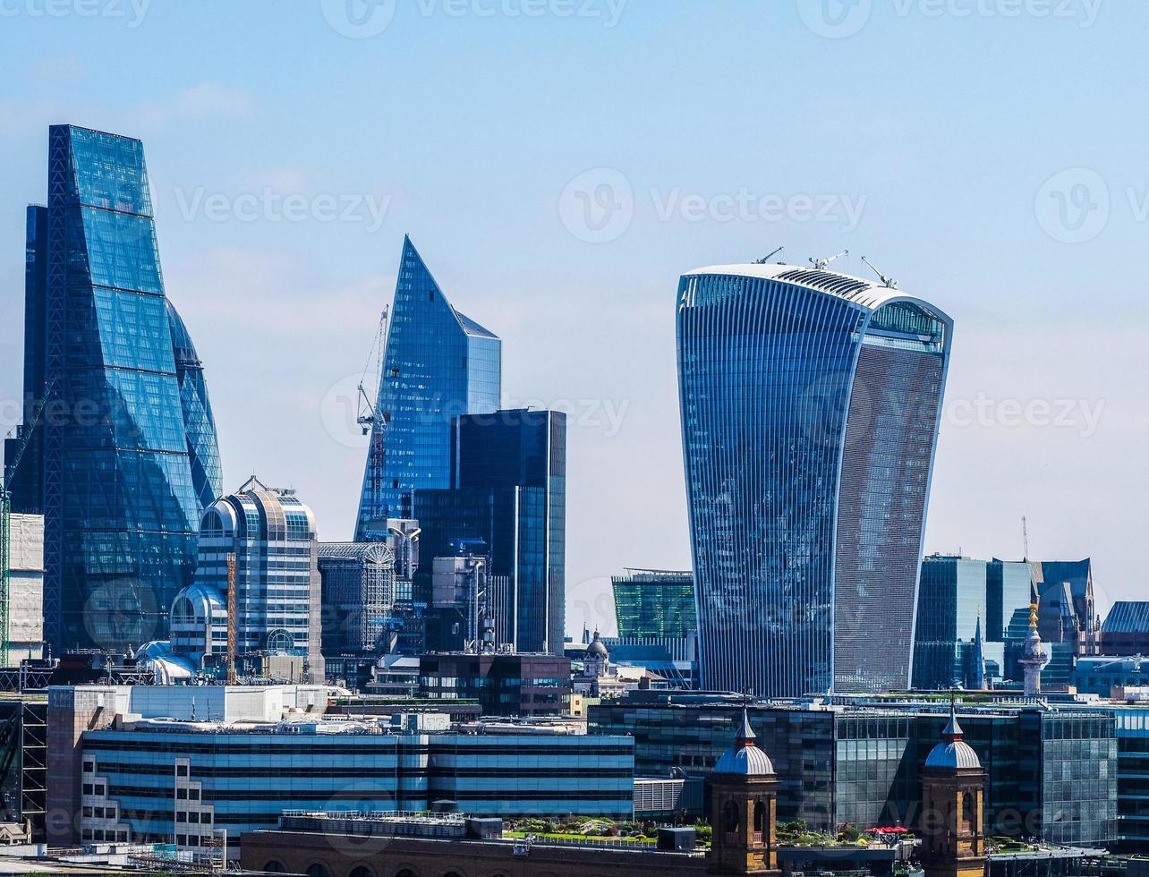 hdr skyline della città di londra foto