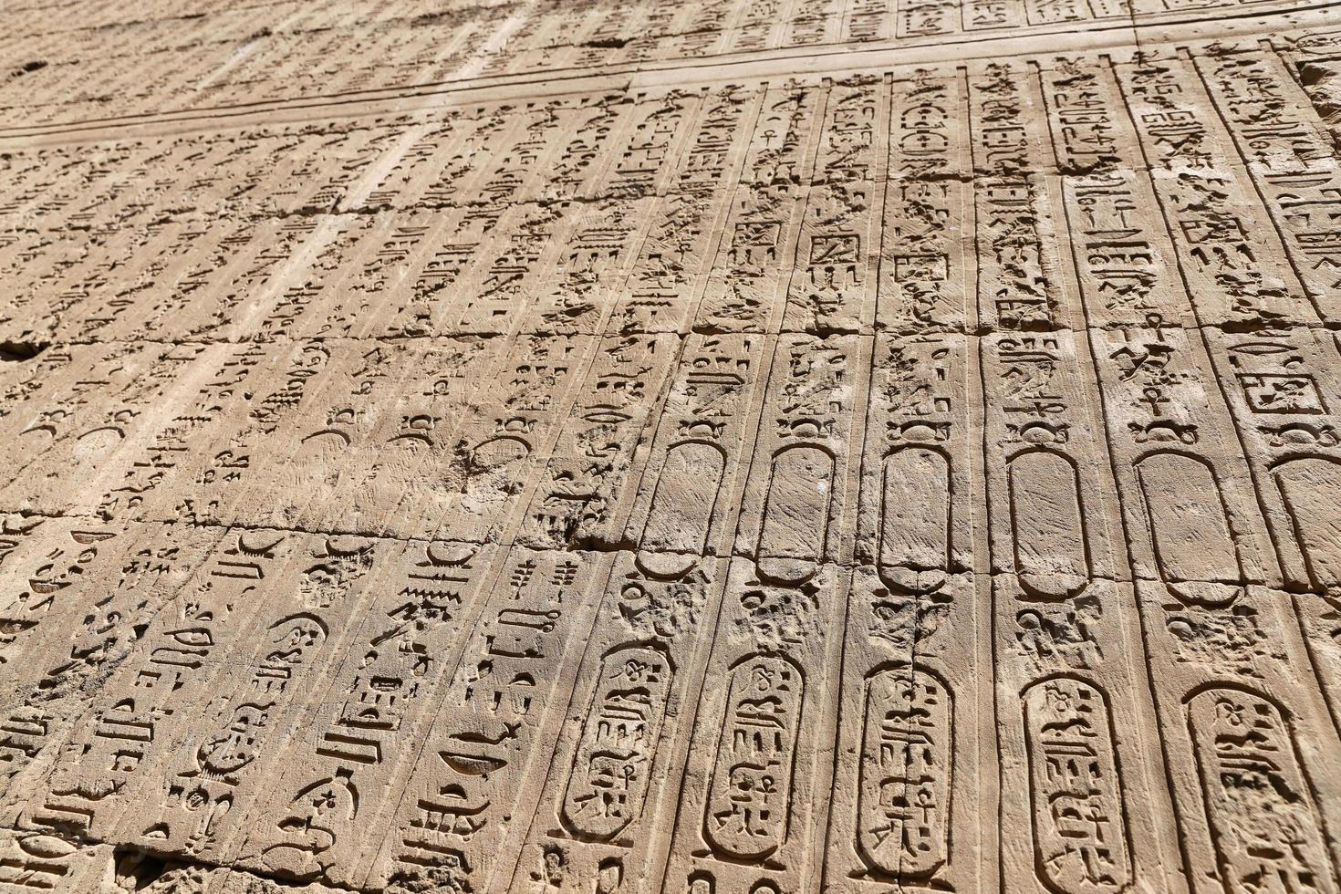 scena dal tempio di edfu a edfu, in egitto foto