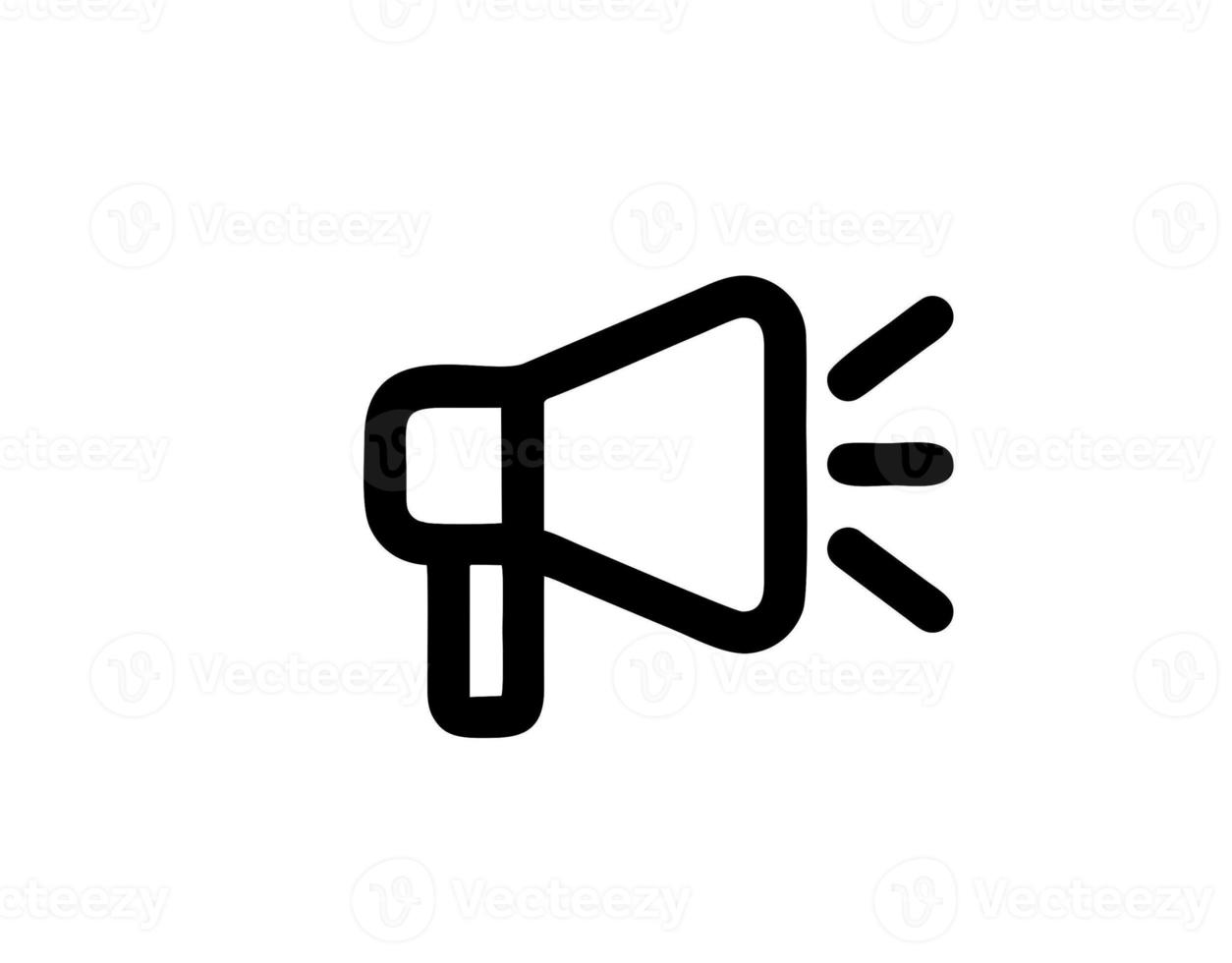 simbolo dell'icona del suono dell'altoparlante sullo sfondo bianco foto