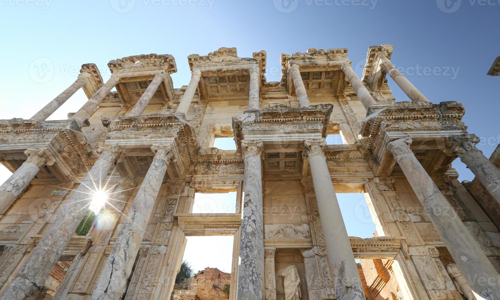 biblioteca di celso a efeso, città di izmir, turchia foto