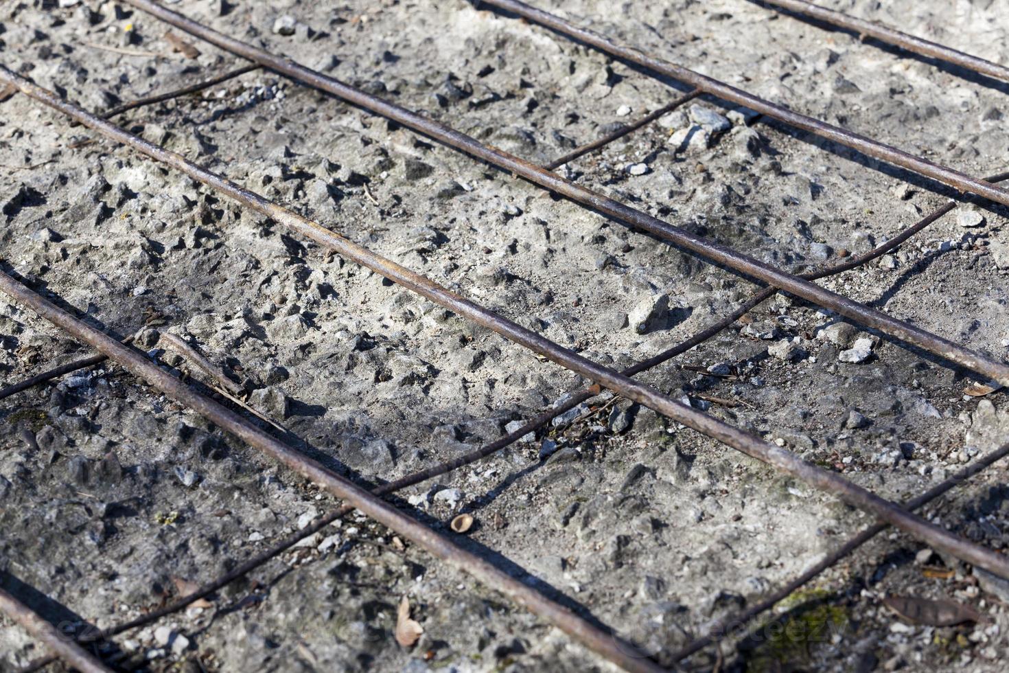 parte della strada pedonale in cemento armato foto