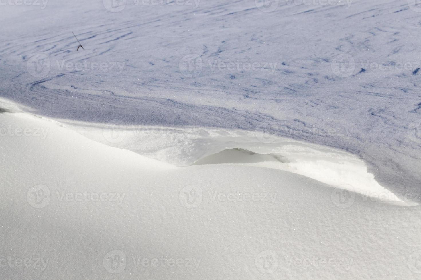 neve fredda, primo piano foto