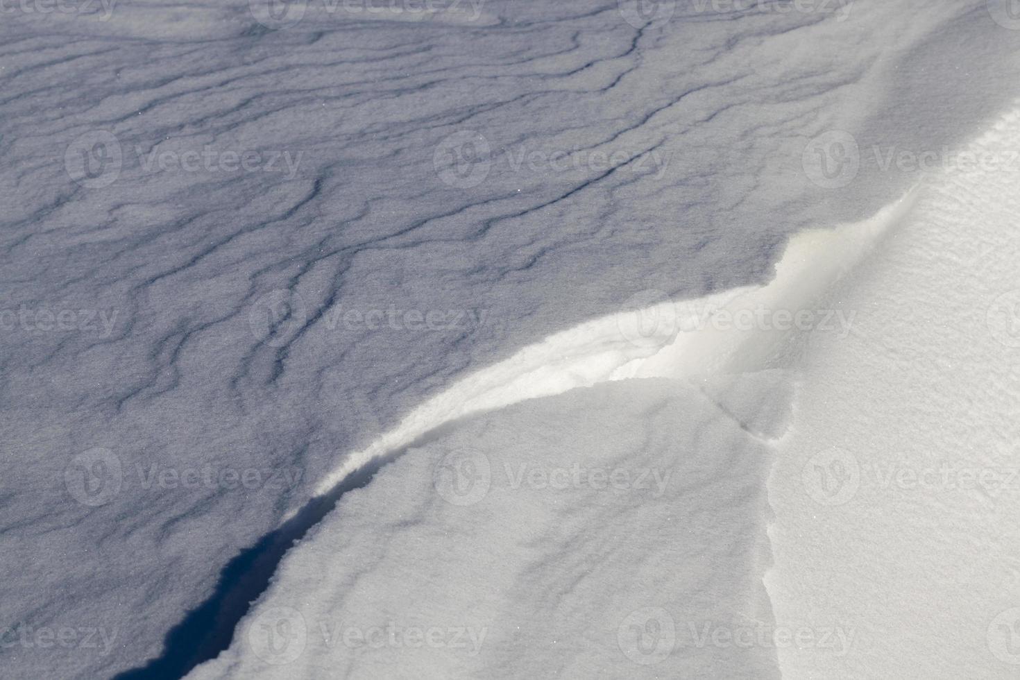 struttura irregolare della neve foto