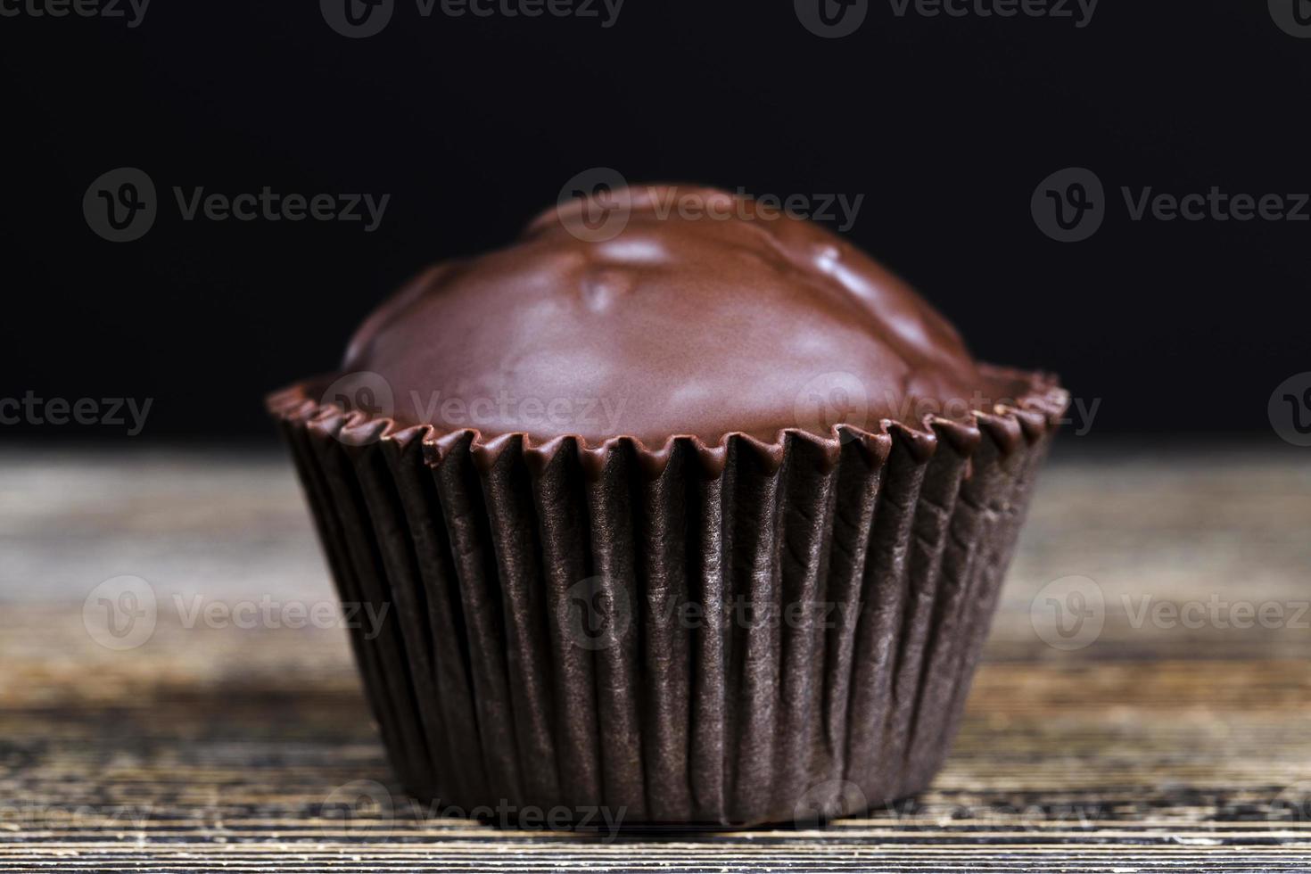 cupcake al cioccolato nero foto