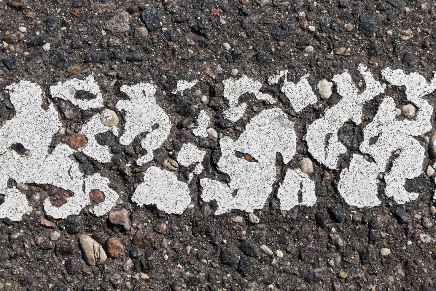 strada asfaltata con segnaletica orizzontale bianca foto