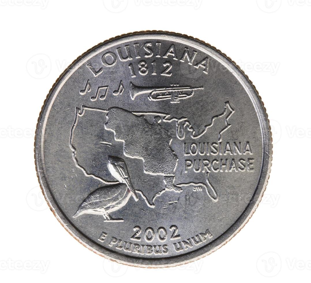moneta in un quarto del dollaro statunitense foto