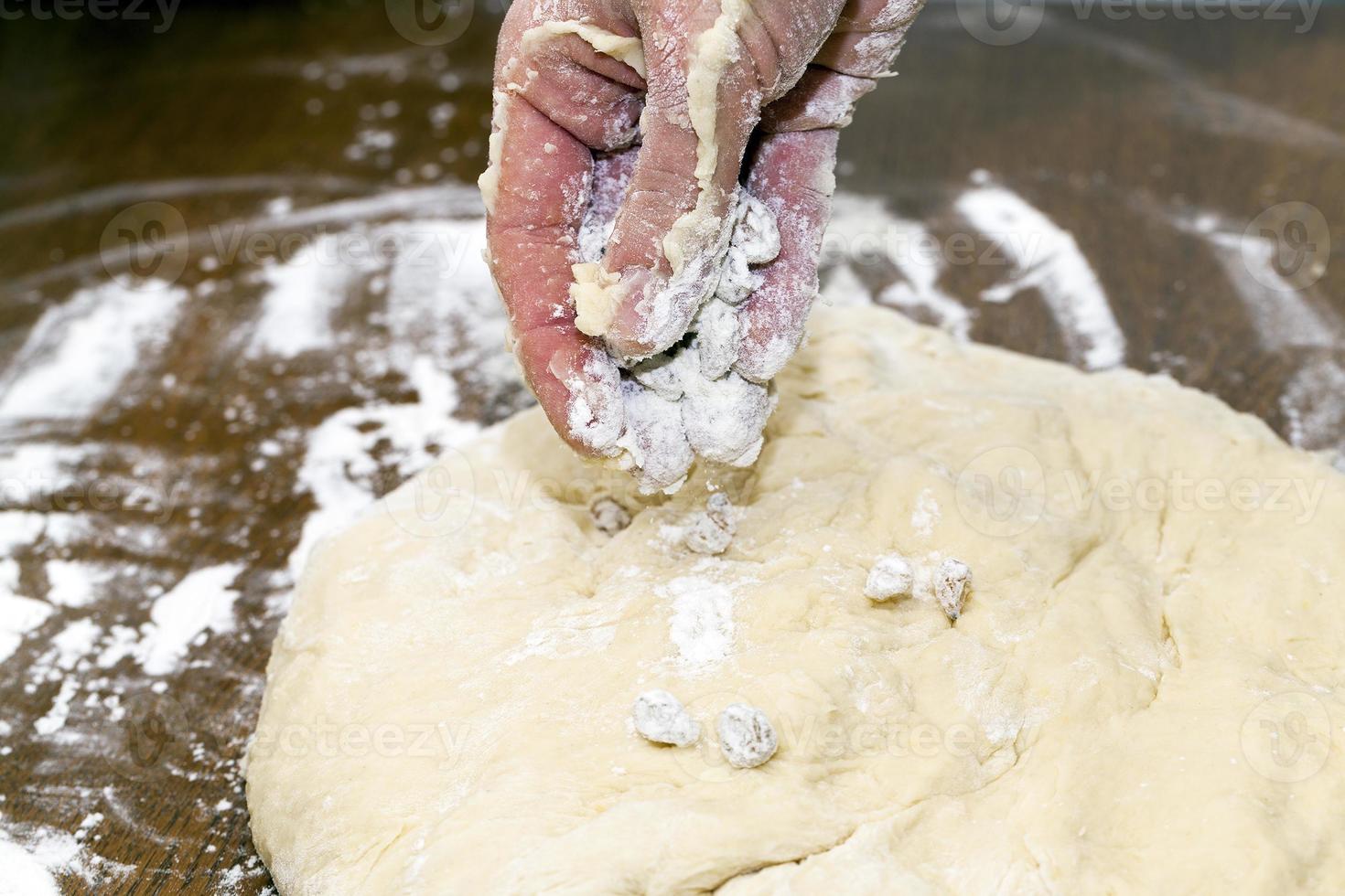 impasto per la torta, primo piano foto