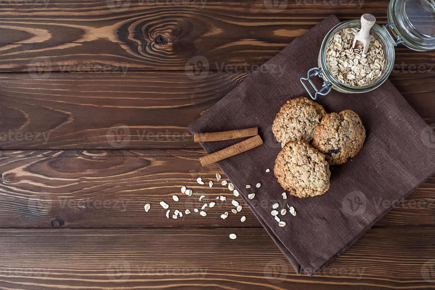 biscotti di farina d'avena, primo piano foto