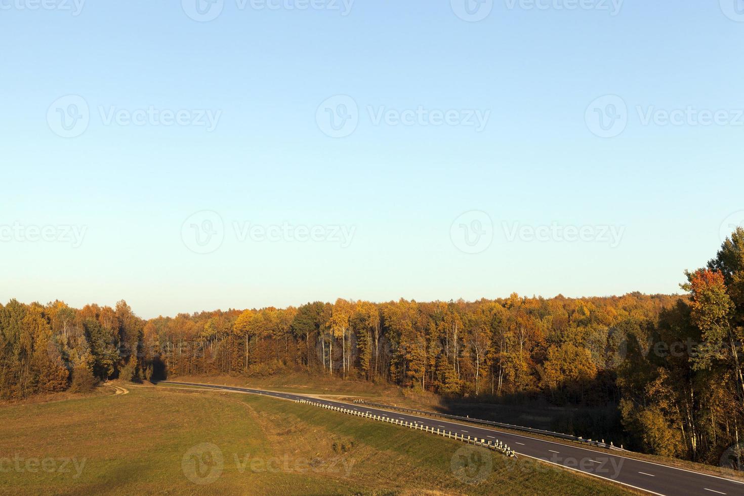 paesaggio e strada autunnali foto