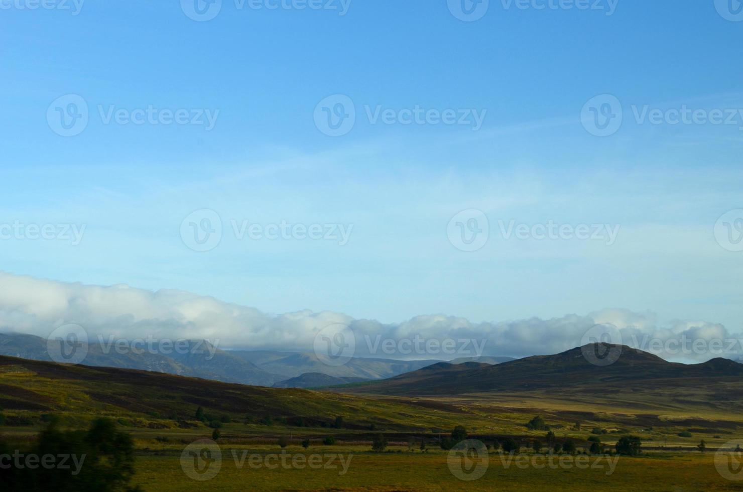 vista panoramica del parco nazionale di Cairngorms in Scozia foto