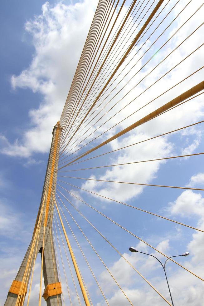 mega ponte dell'imbracatura, rama 8, a bangkok in tailandia foto