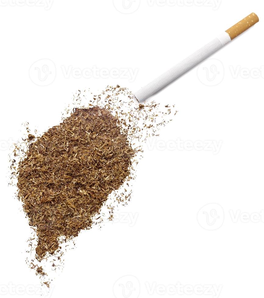 sigaretta e tabacco a forma di sao tome e principe (serie) foto