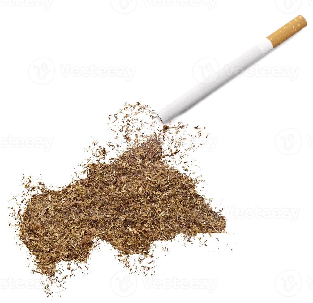 sigaretta e tabacco a forma di repubblica centrafricana (serie foto