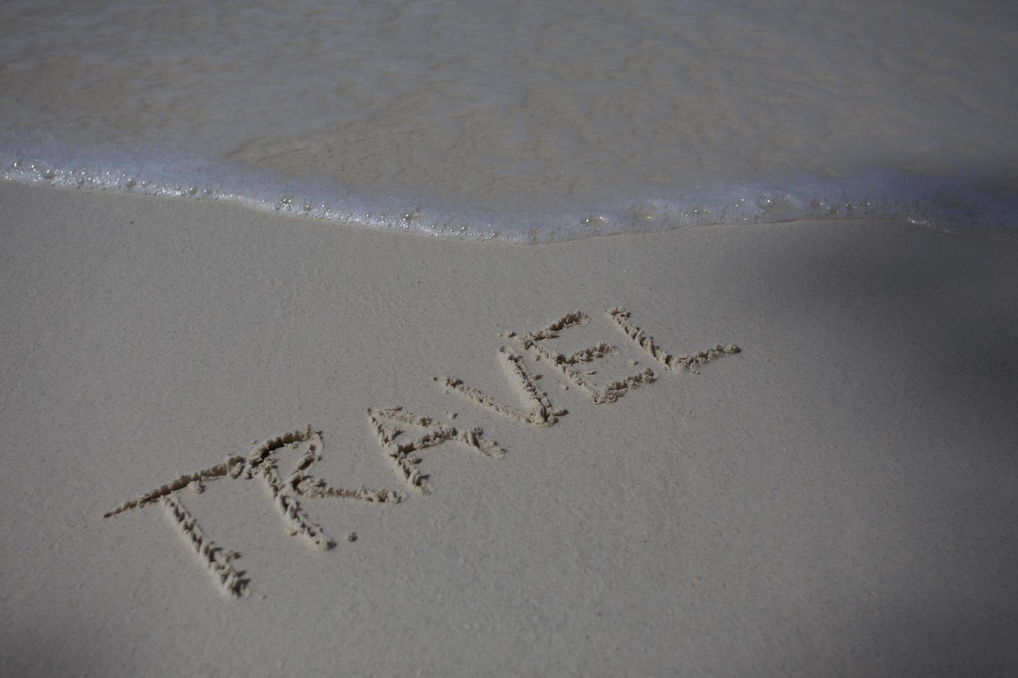parola nella sabbia scritta foto
