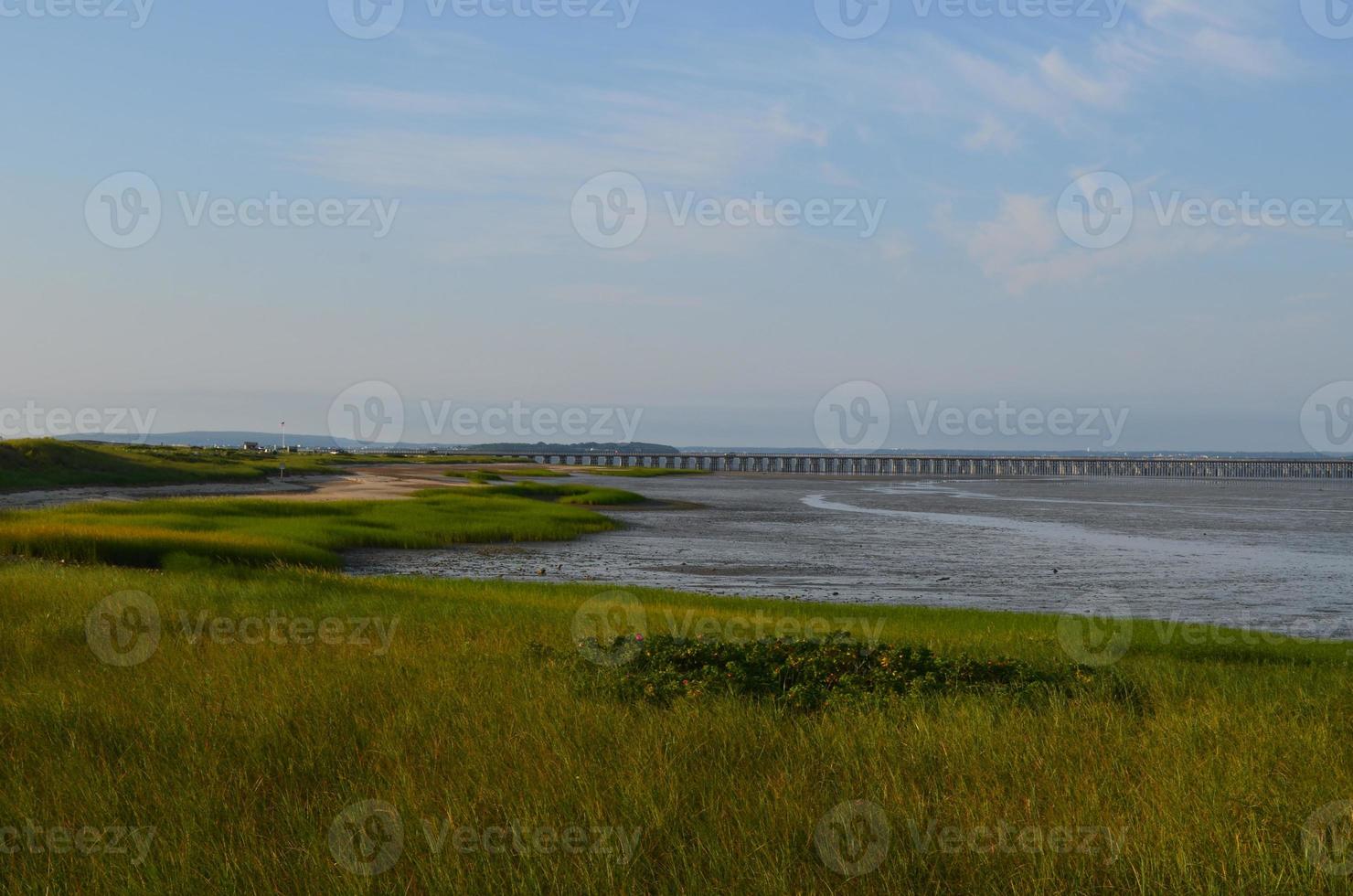 baia di duxbury con la bassa marea foto