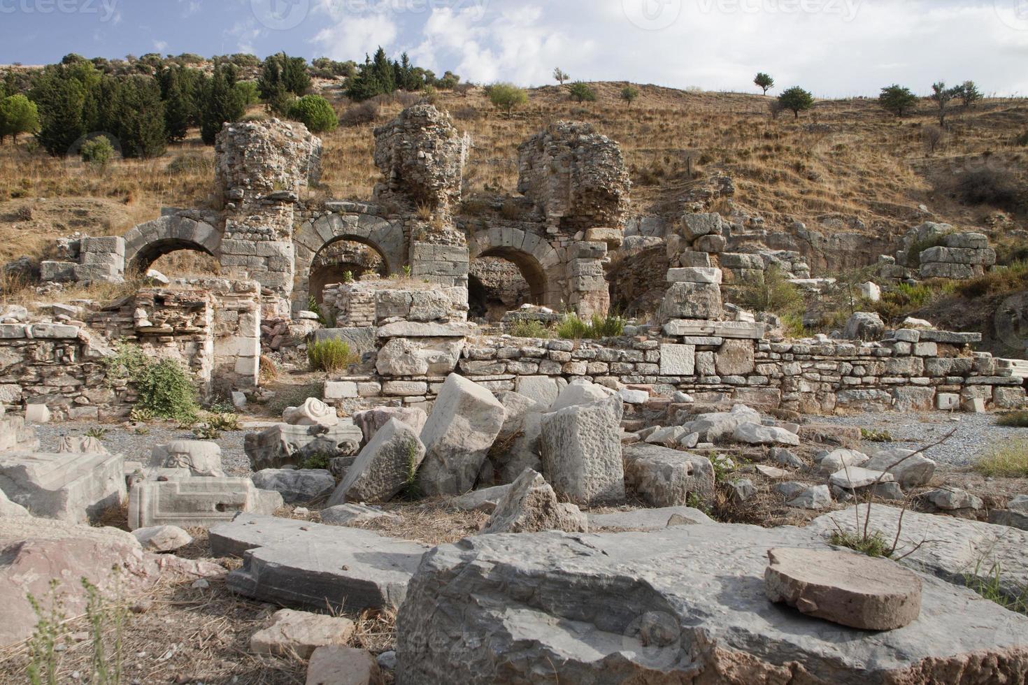 rovine del bagno pubblico, Efeso, Turchia foto
