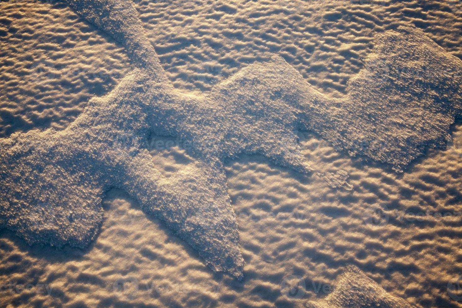 cumuli di neve, primo piano foto