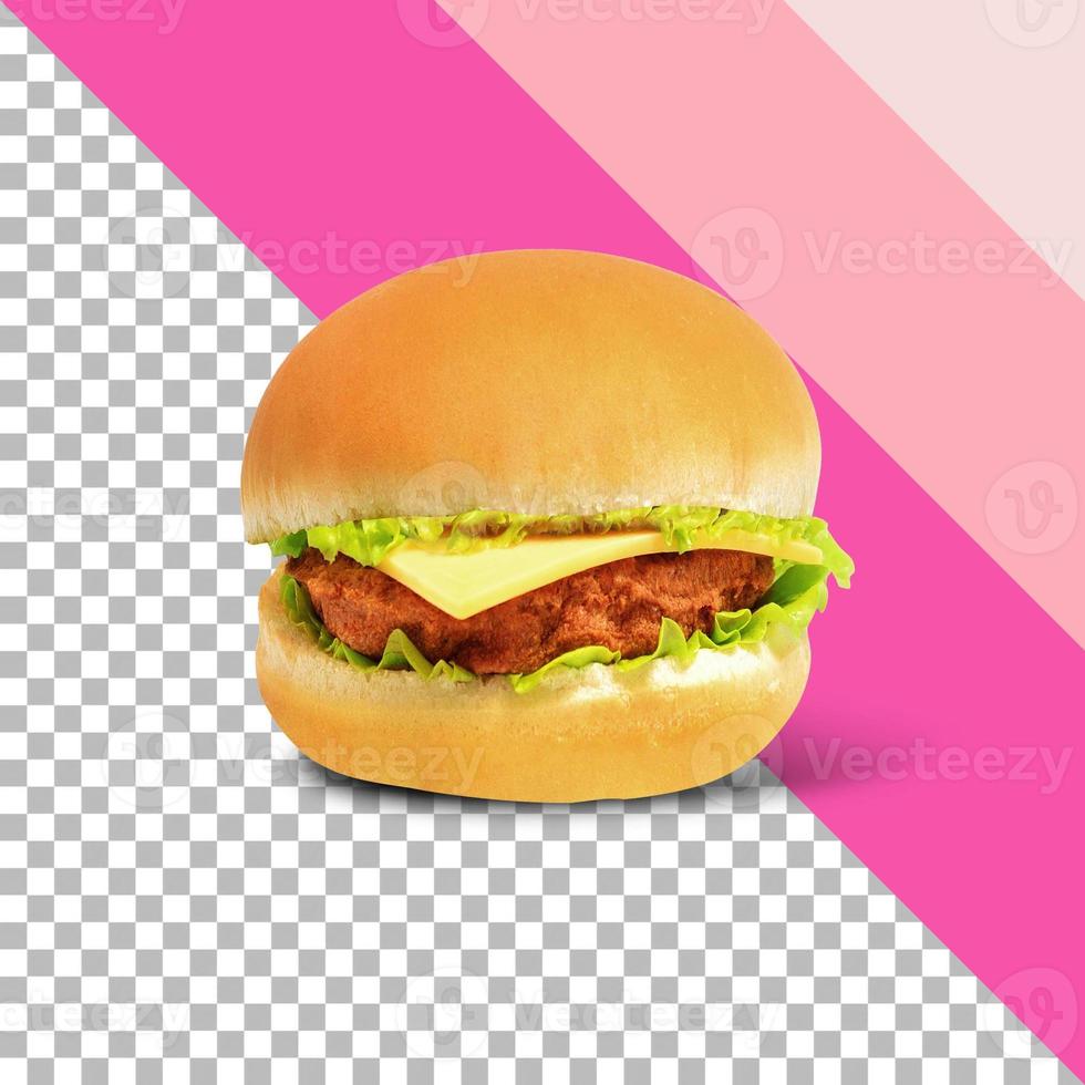 hamburger gustoso fresco isolato su sfondo trasparente. foto
