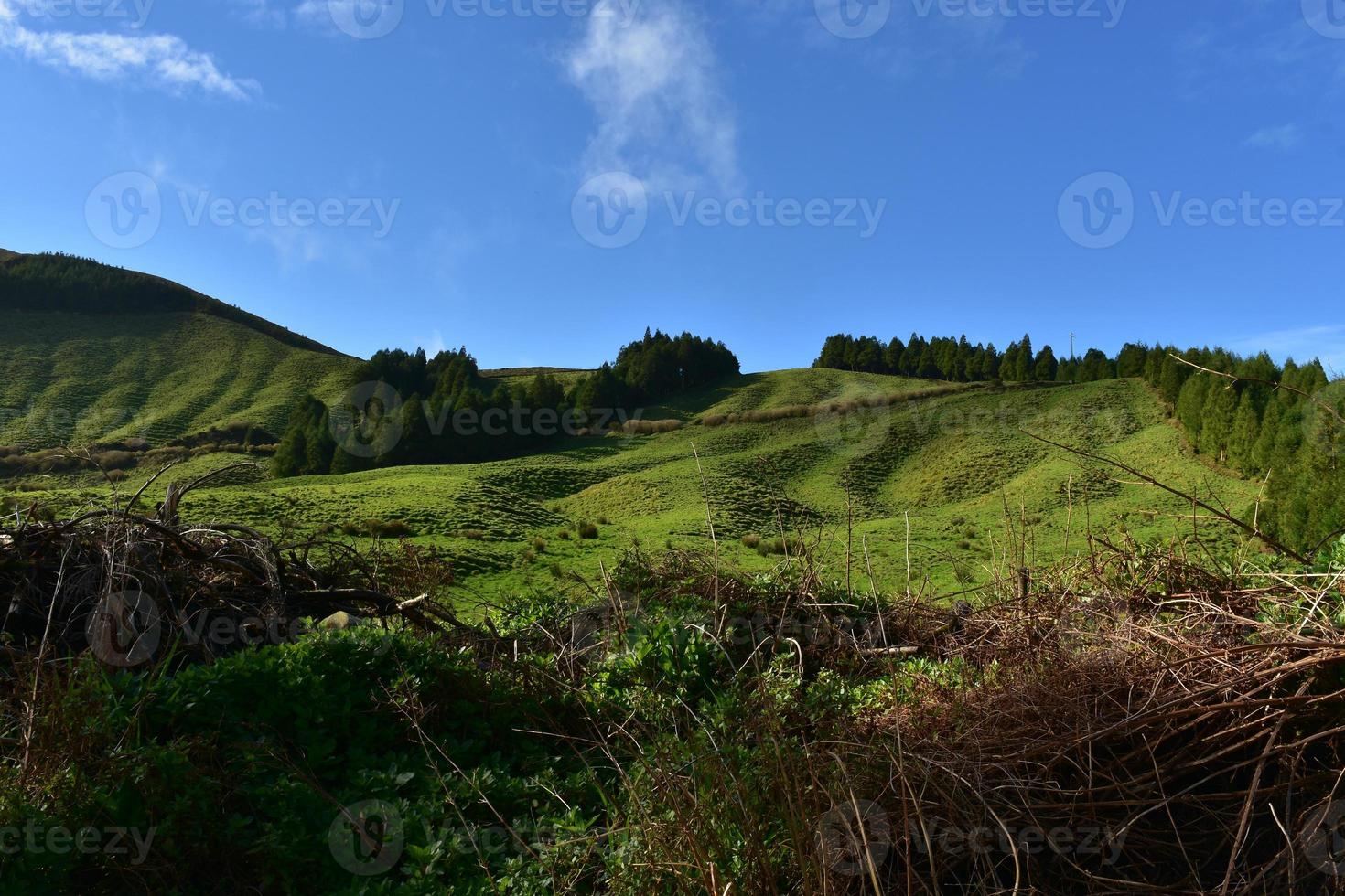 vista panoramica di sete cidades a sao miguel foto