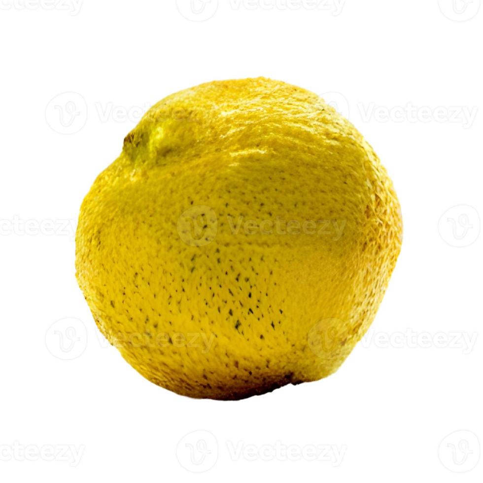 frutta di limone e limone tagliato a metà isolato su un tracciato di ritaglio di sfondo bianco foto
