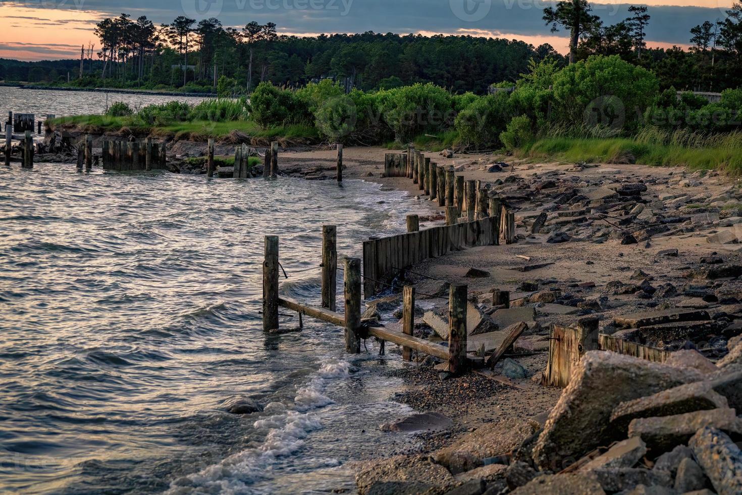 tramonto sulla spiaggia foto