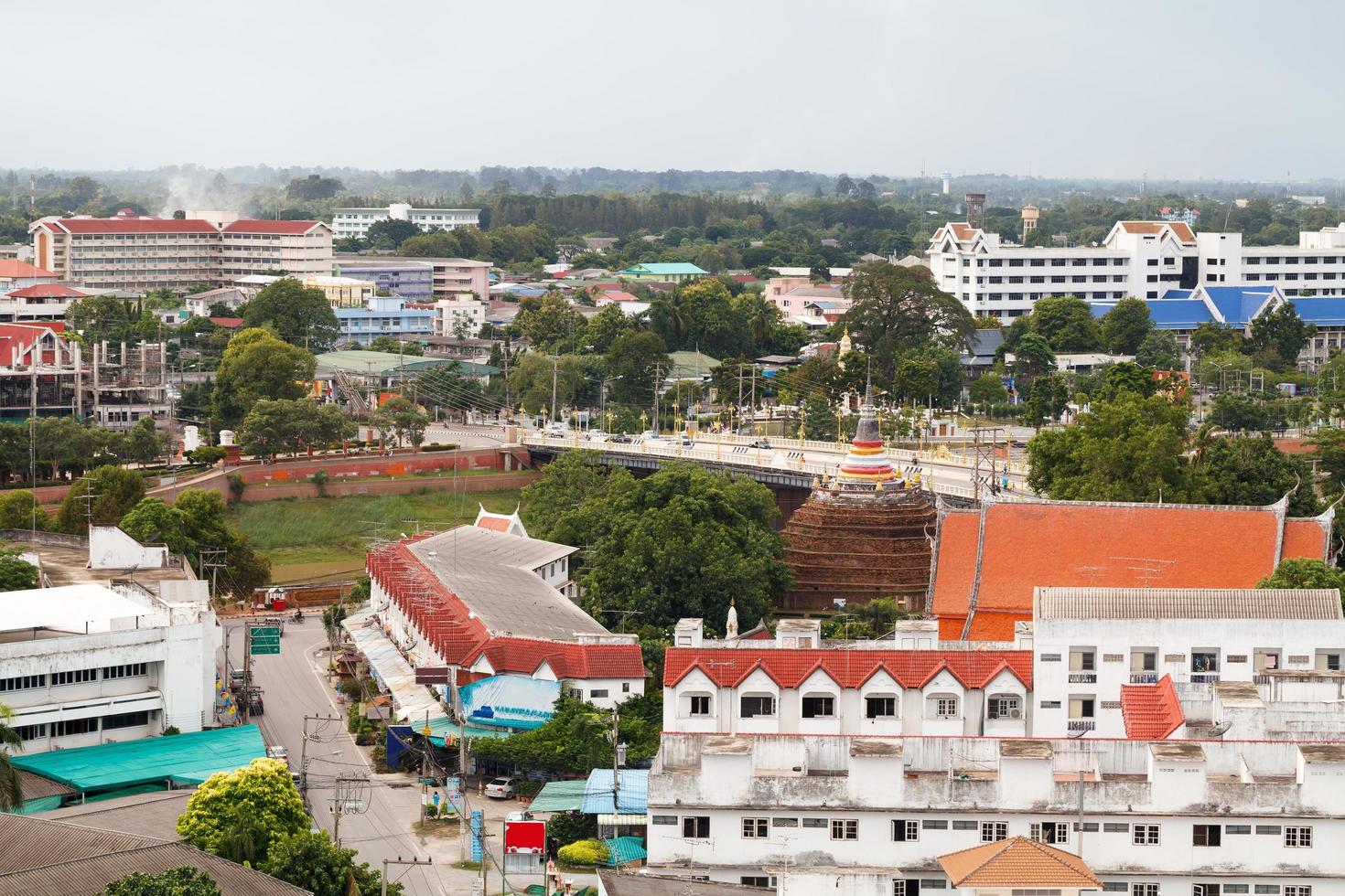 vista aerea con trasporto phitsanulok foto