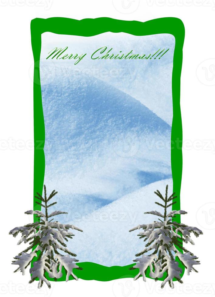 carta di soggiorno. albero di Natale. telaio. foto