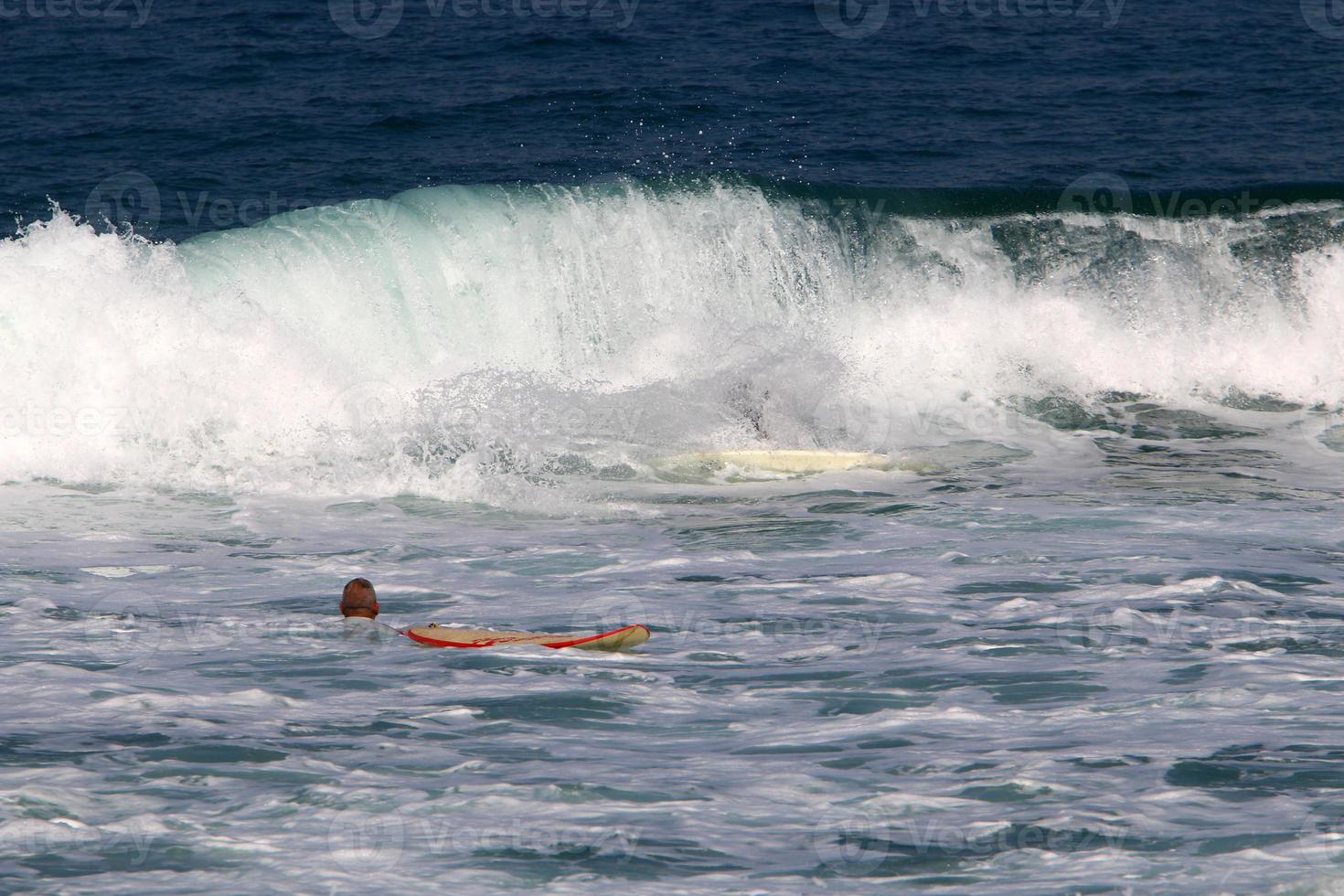 costa del Mar Mediterraneo nel nord di Israele. foto