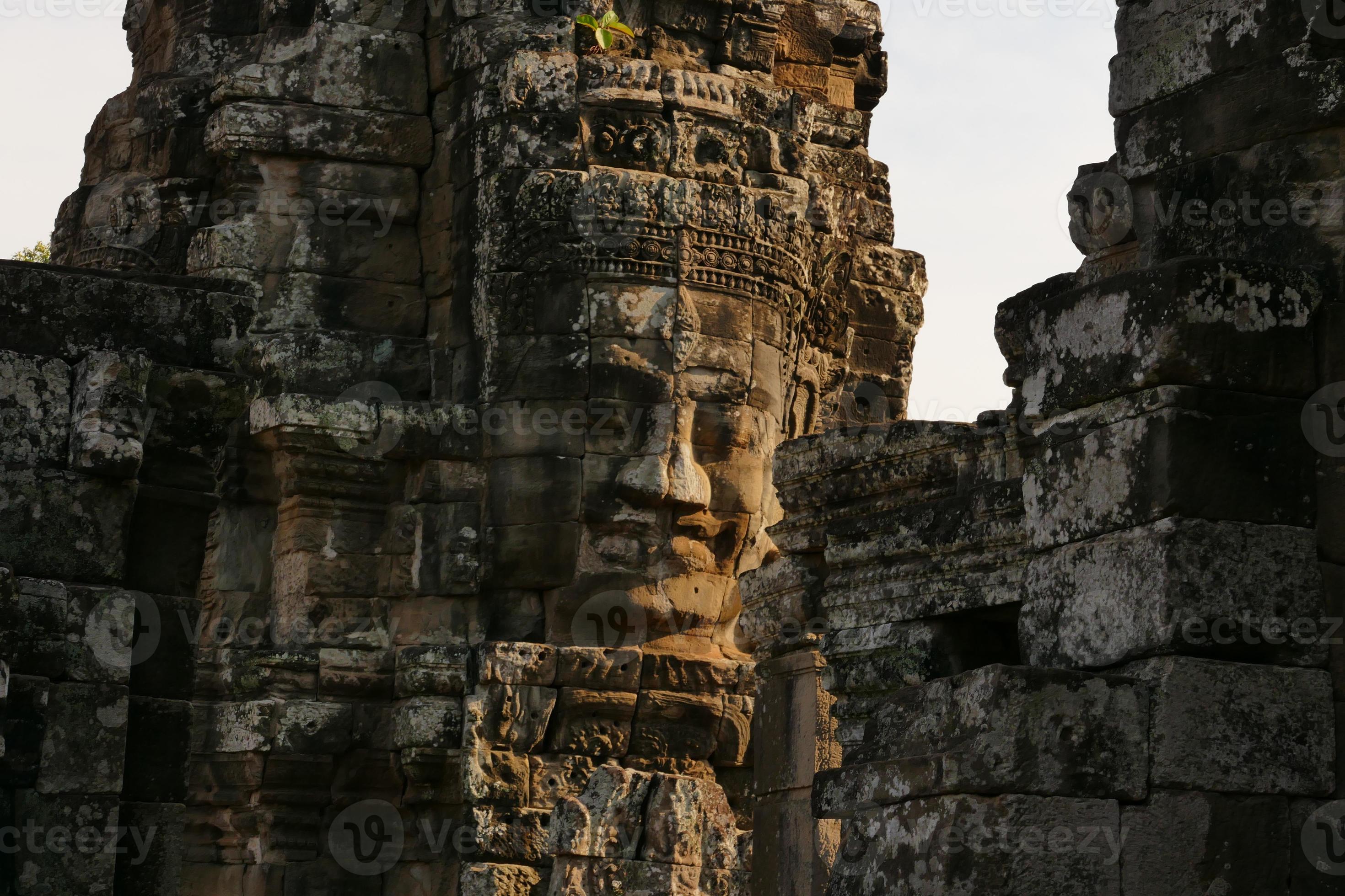 Bayon Temple di Angkor Thom in Cambogia foto