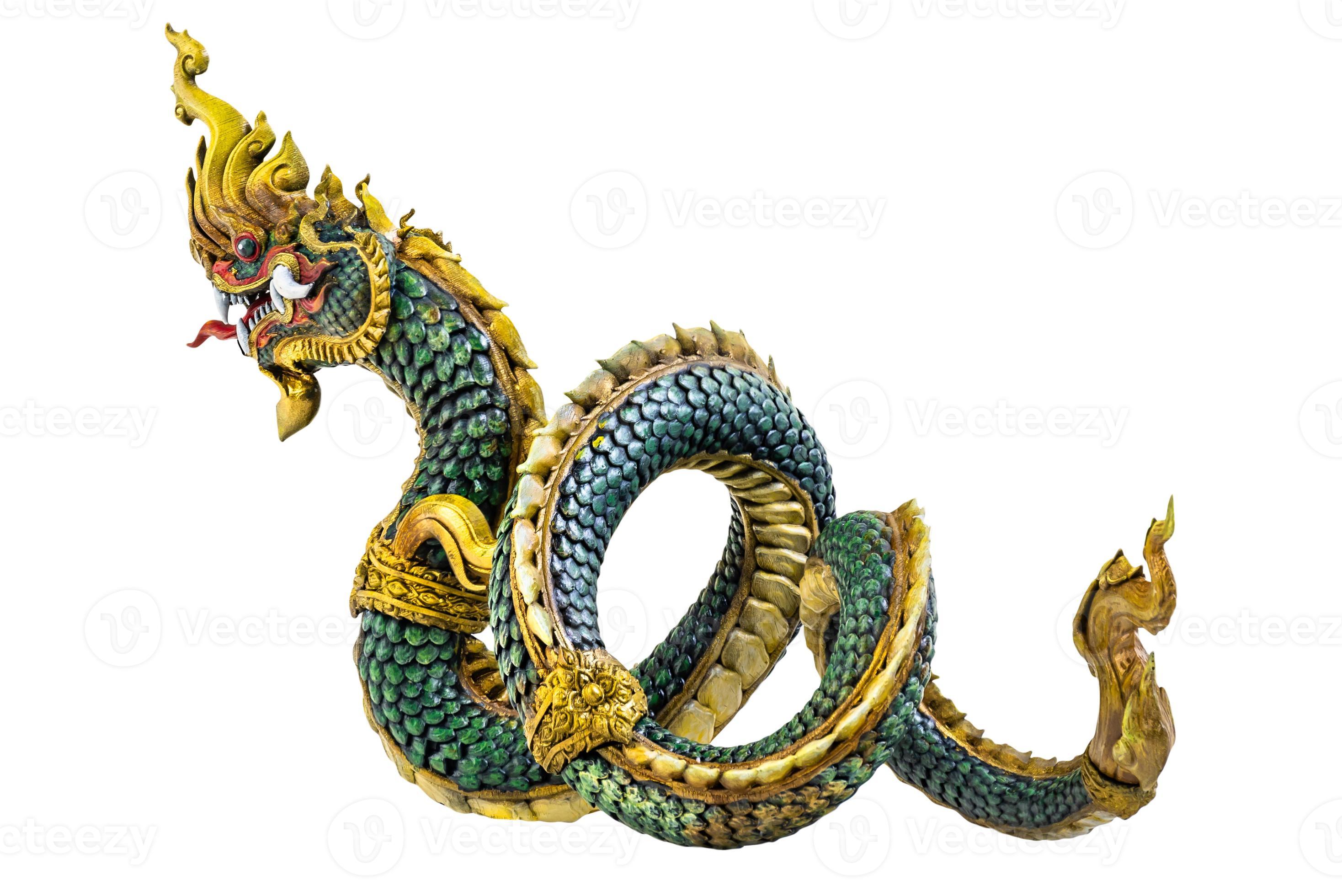 re di naga, naka Tailandia Drago o serpente re su bianca sfondo 19627462  Stock Photo su Vecteezy