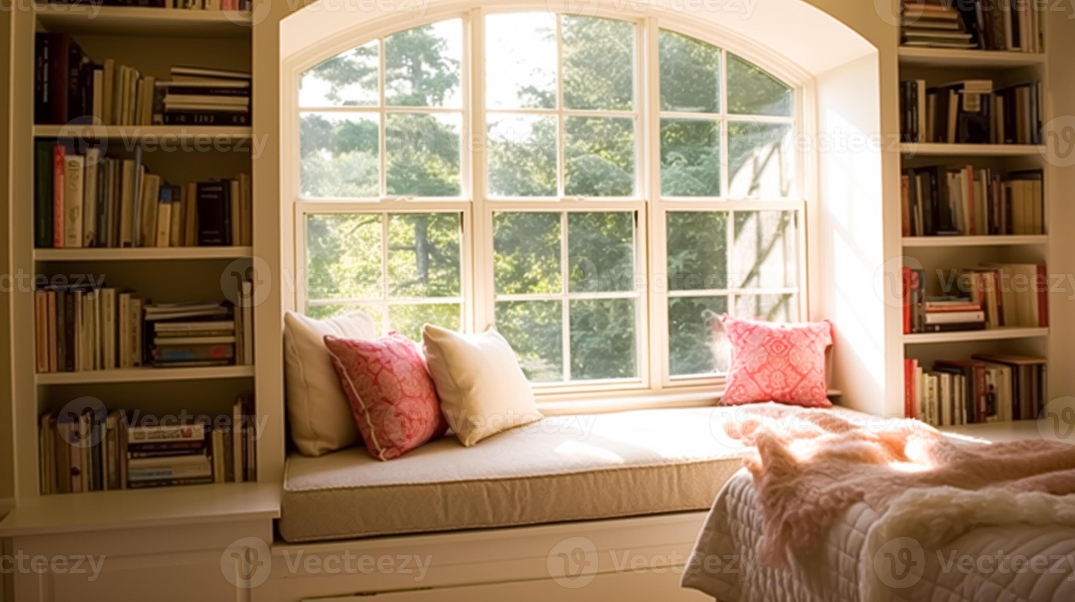 finestra posto a sedere, interno design e comfort a casa, lettura