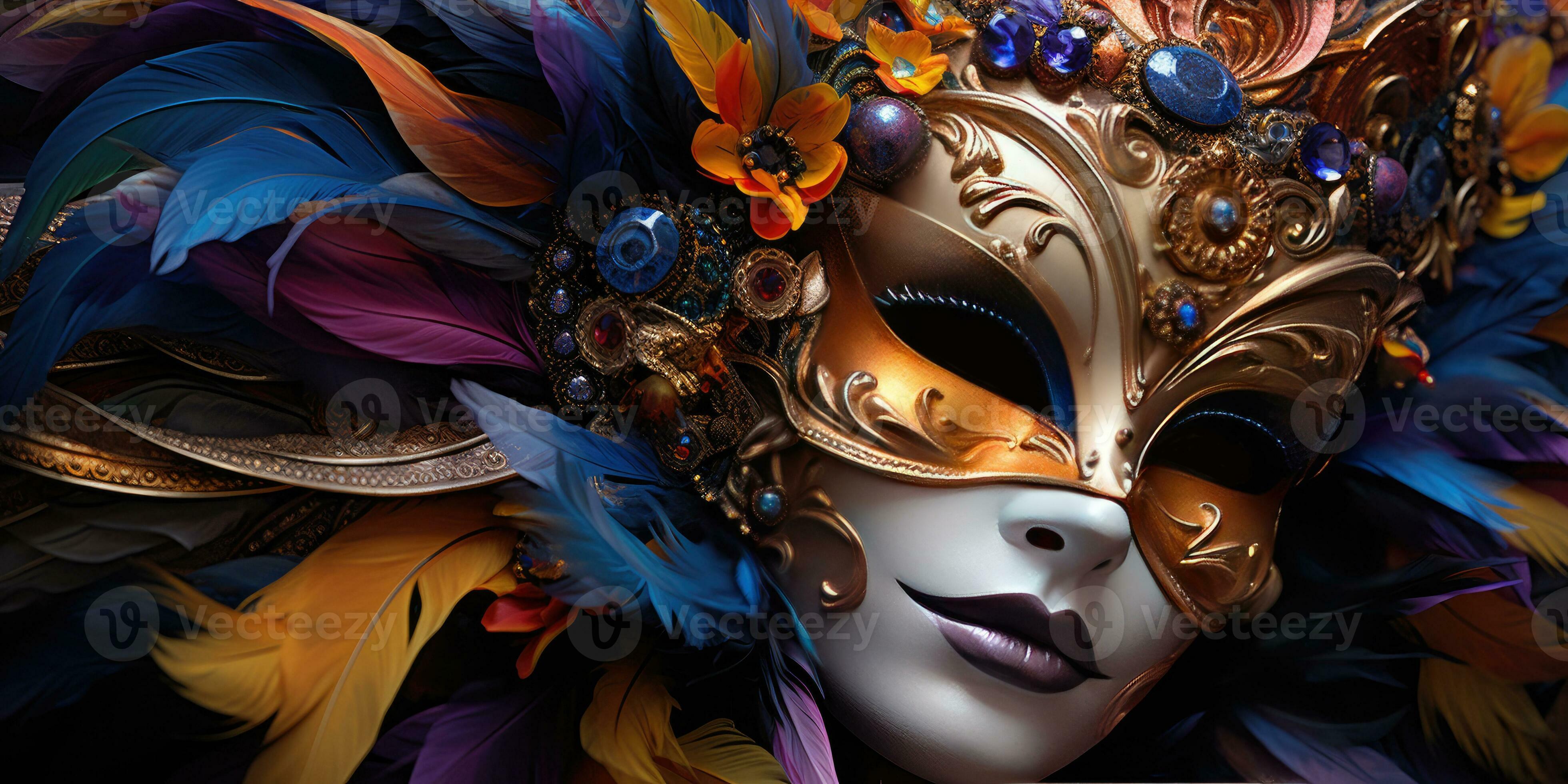 magnifico veneziano maschere. carnevale. generativo ai 26718861 Stock Photo  su Vecteezy