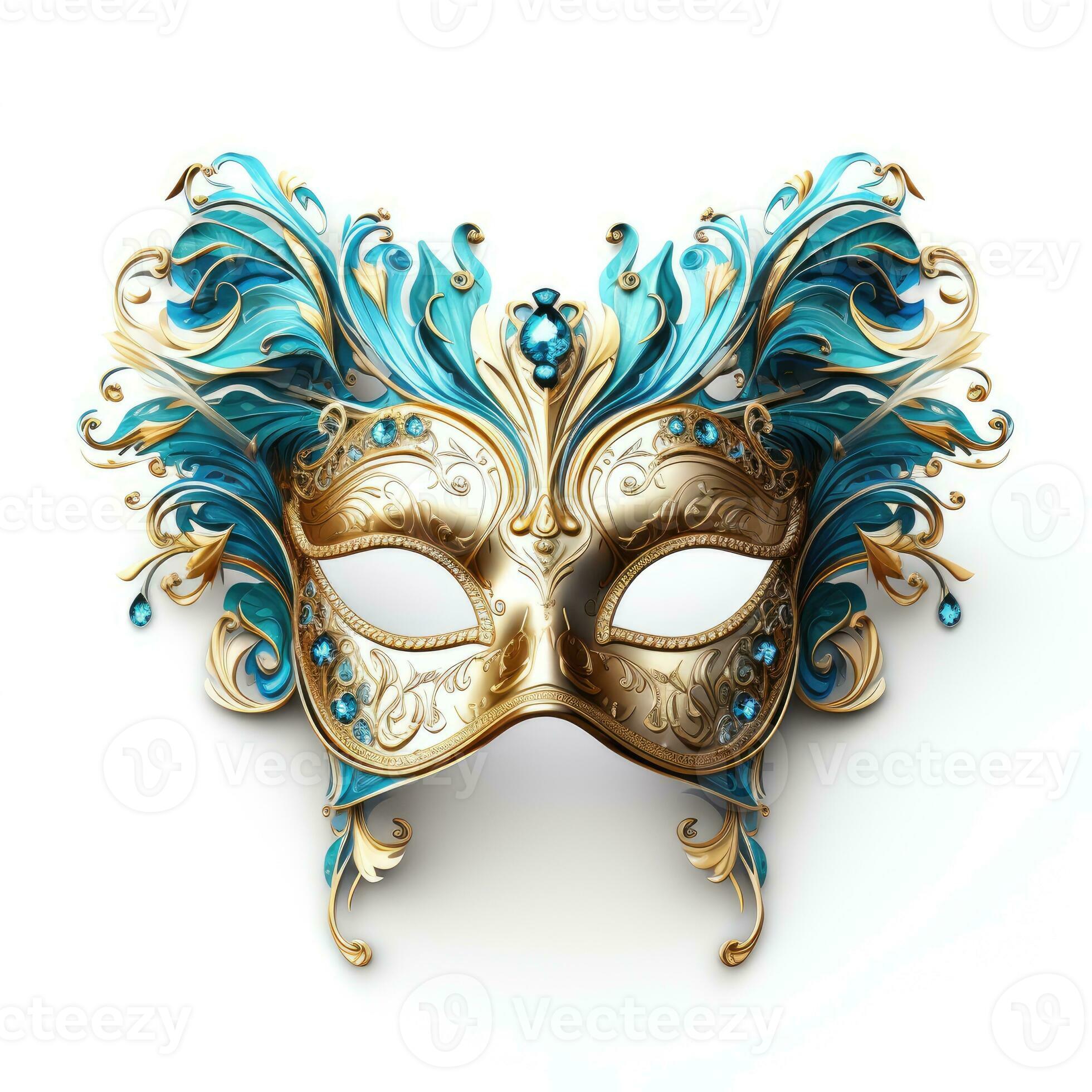veneziano carnevale maschera isolato su bianca sfondo masquerade