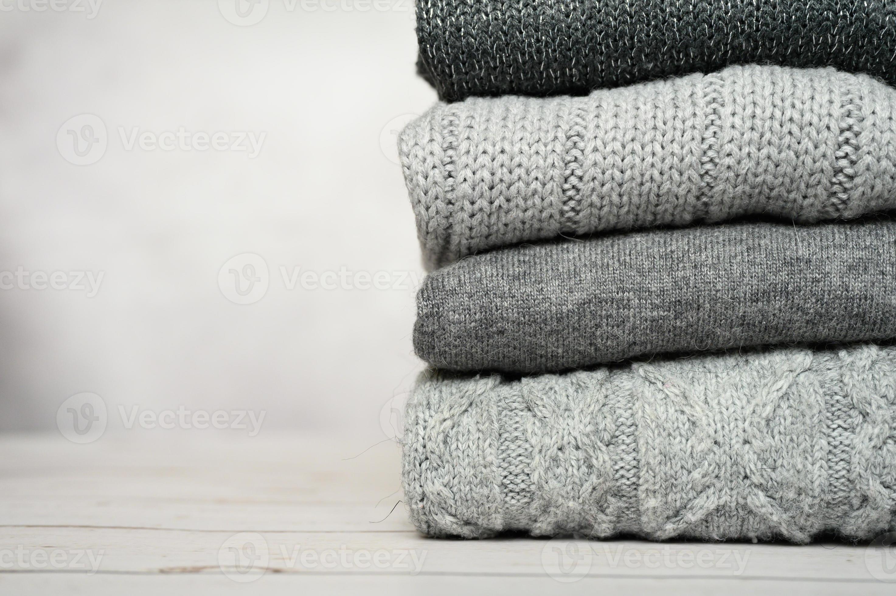 maglione di lana grau accogliente autunno caldo foto