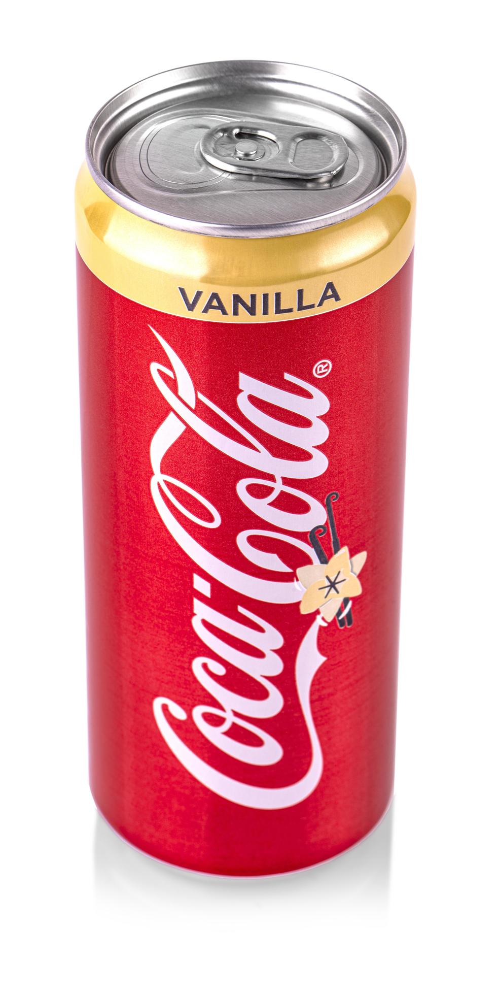 primo piano di lattina di alluminio di coca-cola vaniglia prodotta  dall'azienda coca-cola 5736173 Stock Photo su Vecteezy