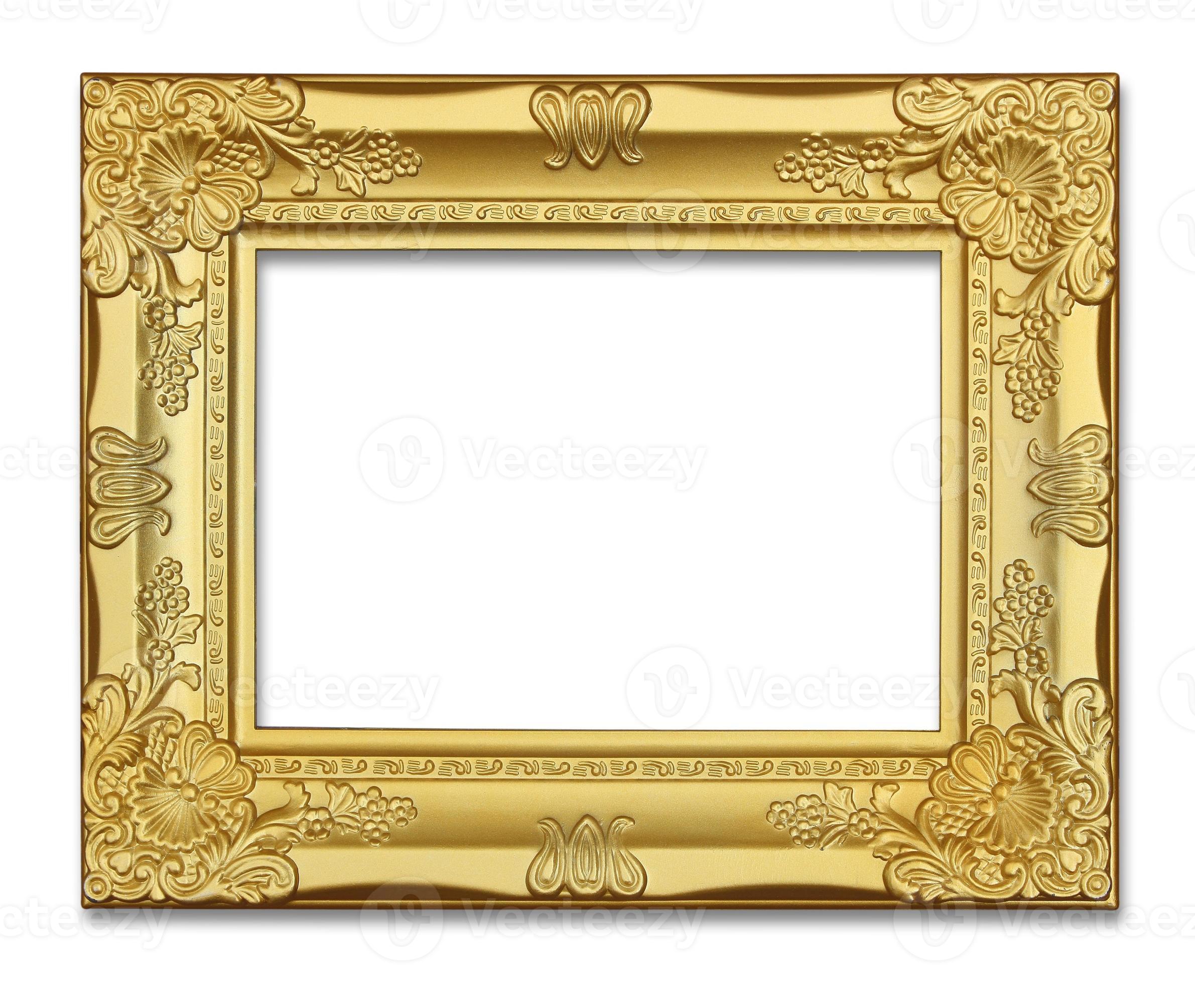 cornice d'oro su sfondo bianco. 8010162 Stock Photo su Vecteezy