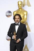 los angeles, 28 febbraio - alejandro gonzalez inarritu all'88° premio annuale dell'accademia, sala stampa al teatro dolby il 28 febbraio 2016 a los angeles, ca foto