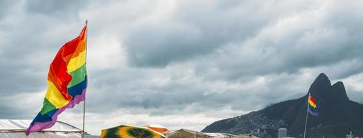 Sezione lgbt della spiaggia di ipanema, rio de janeiro, brasile foto