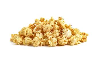 popcorn isolato su sfondo bianco foto