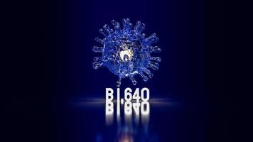 il virus b1.640 per il rendering 3d di concetti medici o scientifici foto