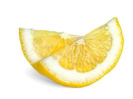 limone con foglia isolato su sfondo bianco, include il tracciato di ritaglio foto