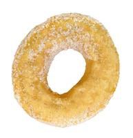 ciambella ad anello di zucchero isolata su sfondo bianco foto
