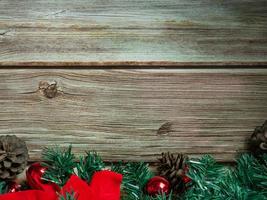 fondo di legno per il concetto di natale o di celebrazione foto