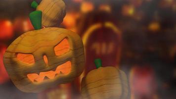 il jack di zucca per il rendering 3d del concetto di vacanza di halloween. foto