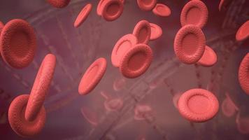 la cellula del sangue per il rendering 3d del concetto di scienza o istruzione foto