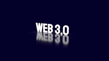 il testo web 3.0 per il rendering 3d del concetto di tecnologia foto