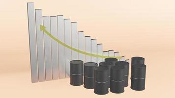 i serbatoi di olio nero per il rendering 3d di petrolio o contenuto energetico foto