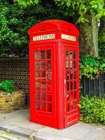 cabina telefonica rossa hdr a londra foto