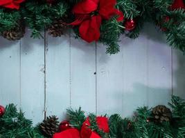 fondo di legno per il concetto di natale o di celebrazione foto